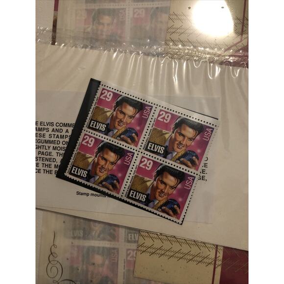 NEW USPS 1993 Elvis Presley Commemorative Edition Complete Stamp Collection - Picture 4 of 7
